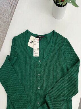 NWT Uniqlo / Clare Waight Keller Lace Round Neck Long-Sleeve Short Cardigan M